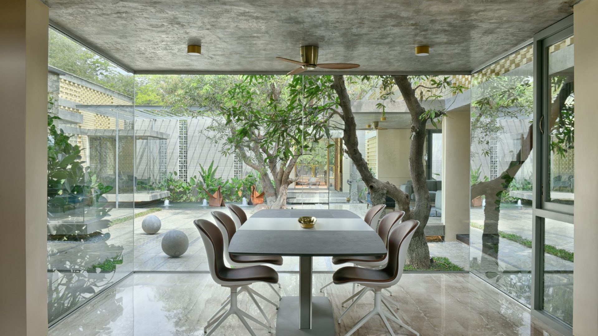 7. View Of the court from Dining area (Large)